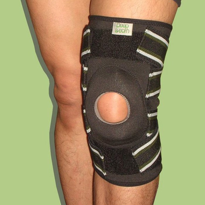 深呼吸系列米竹炭調整型彈簧側條護膝