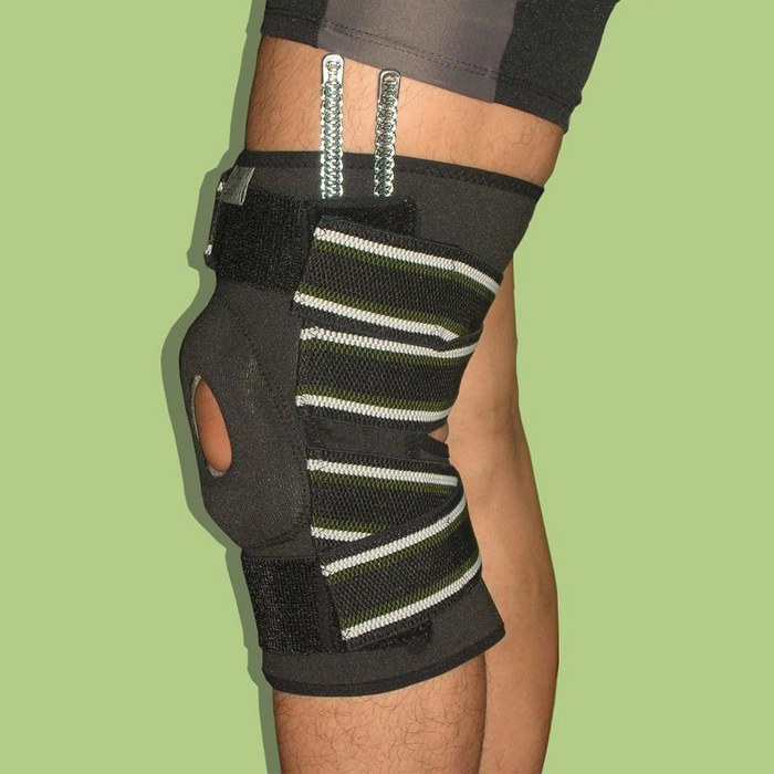 深呼吸系列米竹炭調整型彈簧側條護膝