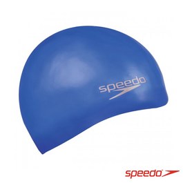 ║speedo║成人矽膠泳帽 Plain Moulded寶藍