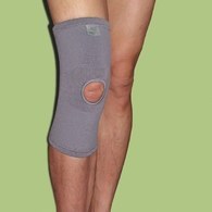 ║深呼吸系列║  B1-502奈米竹炭針織彈簧側條開洞護膝